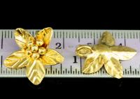 KG-561 Thai karen hill tribes handmade silver 2 gold vermeil wild flower charm