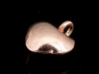 KZ-184 24K rose gold vermeil thai karen hill tribe handmade silver 3 smooth shaped heart charm 