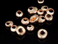 KZ-077 24K rose gold vermeil thai karen hill tribe handmade silver 20 small free form bead 