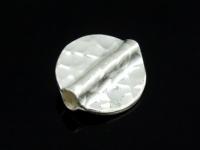 KV-043 Thai karen hill tribe handmade silver 4 hammered flat round disc bead