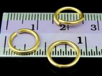 KG-201 24K gold vermeil 10 thai karen hill tribes handmade silver small plain round hoop (Not Soldered)