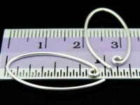 KA-037 Thai karen hill tribe handmade silver white 6 earring post hook