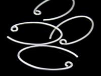 KA-034 Thai karen hill tribe handmade silver white 6 earring post hook