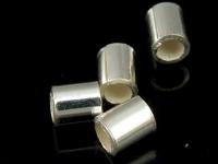 KC-021 Thai karen hill tribe handmade silver 20 plain short tube bead 