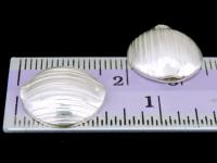 KF-011 Thai karen hill tribe handmade silver 2 scratch half puffed bead