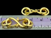 KG-416 24K gold vermeil thai karen hill tribe handmade silver 2 Round wire S. clasp