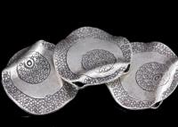 KH-008 Thai karen hill tribe silver 1 medium tribesman style bead