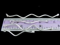 2KH-002 Thai karen hill tribe handmade silver 4 wavy bar charm