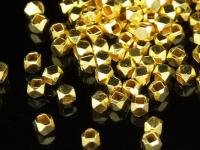 KG-054 24K gold vermeil 50 thai karen hill tribes handmade silver mini facet bead 