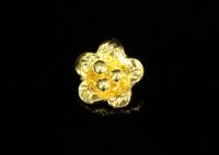 KG-007 thai karen hill handmade tribe silver 8 gold vermeil medium wild flower charm