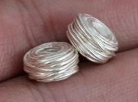 KS-017 Thai karen hill tribe silver 3 wire wrap bead