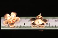 KZ-094 thai karen hill tribe handmade silver 2 rose gold vermeil wild flower charm