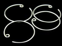 KA-021 Thai karen hill tribe handmade silver white 8 earring post hook