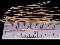 KZ-111 24K rose gold vermeil thai karen hill tribe handmade silver 20 round ball headpin