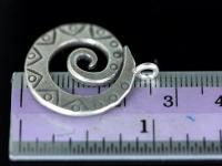 2KH-023 thai karen hill tribe silver 1 swirl fancy charm