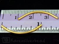 KG-006 24K gold vermeil thai karen hill tribe handmade silver 10 Plain curve tube beads