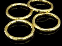 KG-369 24K gold vermeil Karen hill tribe handmade silver 1 hammered round hoop