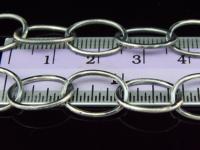 8KH-022 Thia karen hill tribe handmade silver black&white plain oval link chain 24 inches