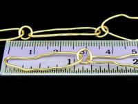 KG-359 24K Gold vermeil 24 inch thai karen hill tribes handmade silver soldered free form link chain