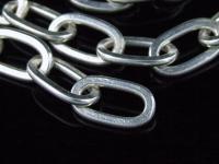 KL-014 Thai karen hill tribe handmade silver white flat oval link chain 18 inch 