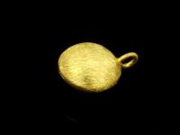 KG-455 24K gold vermeil Karen hill tribe handmade silver 2 bruhs puffy round charm