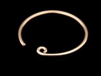 KZ-044 24K rose gold vermeil thai karen hill tribe handmade silver 6 earring wire hook