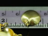 KG-573 Thai Karen Hill tribe 3 Silver Yellow gold color (vermeil) smooth petal charm