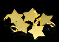 KG-570 Thai karen hil tribes silver 10 gold vermeil mini die cut star shape charm 
