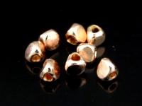 KZ-051 24K rose gold vermeil thai karen hill tribe handmade silver 10 Mini plain 3 facet bead