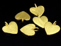 KG-462 24K gold vermeil Karen hill tribe handmade silver 4 satin puffy round charm