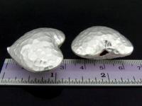 KB-003 Thai karen hill tribe handmade silver 1 hammered heart bead