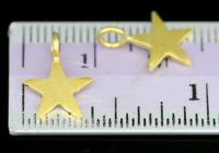 KG-542 thai karen hil tribes silver 6 gold vermeil mini die cut star shape charm 10.0 mm.
