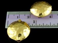 KG-092 24K gold vermeil Karen hill tribe handmade silver 1 hammered puffed bead