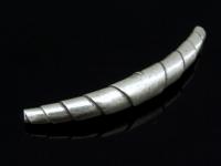 KS-013 Thai karen hill tribe handmade silver 1 large wrap curved tube bead 
