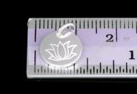 7KH-088 Thai karen hill handmade silver 6 small printed lotus charm