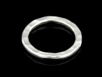 KA-023 Thai karen hill tribe handmade silver 2 hammered round hoop