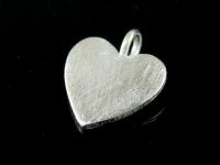 7KH-025 Thai karen hill tribe handmade silver 4 brush heart charm