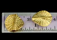 KG-108 Thai karen hill tribe handmade silver 2 gold vermeil hammered round disc bead