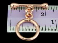 KZ-106 24K rose gold vermeil thai karen hill tribe handmade silver 1 plain round toggle