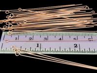 KZ-129 24K rose gold vermeil thai karen hill tribe handmade silver 20 long eyepin