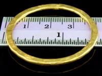 KG-276 24K gold vermeil Karen hill tribe handmade silver 1huge hammered round hoop