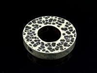 KV-041 Thai karen hill tribe handmade silver 1 hammered round coin bead 