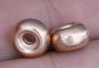 KZ-215 24K rose gold vermeil thai karen hill tribe handmade silver 4 plain round bead 
