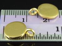 KG-231 24K gold vermeil 5 thai karen hill tribes handmade silver plain disc charm