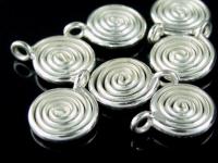 3KH-115 Thai karen hill handmade tribe silver 2 swirl wire charm