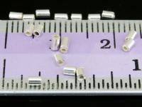 KC-020 Thai karen hill tribe handmade silver 100 mini plain short tube bead