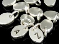 3KH-118 Thai karen hill tribe hanamade silver 2 blank pebble charm 