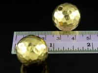 KG-034 24k gold vermeil 1 thai karen hill tribes handmade silver medium hammer round ball bead