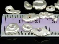 KJ-005 Thai karen hill tribe handmade silver 15 medium plain facet bead