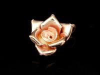 KZ-055 24K rose gold vermeil thai karen hill tribe handmade silver 2 rose charm